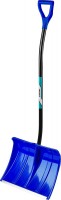 Снеговая лопата СИБИН ЛПА-500 500 мм, пластиковая с алюминиевыми кромкой и черенком, V-ручкой 421847
