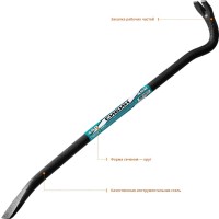 Лом-гвоздодер СИБИН 450мм, круглый, d=16мм 2173-45