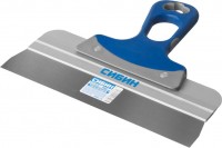 Фасадный усиленный нержавеющий шпатель СИБИН 250мм алюминиевая направляющая, двухкомпонентная пластиковая ручка 10085-25