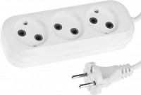 Бытовой электрический удлинитель СИБИН 5м, ПВС 2х0,75мм, 3 гнезда, 1300Вт 55031-5