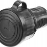Розетка с крышкой СИБИН IP44, 16А/220В, заземление, 3500Вт, чёрная, 55186-B