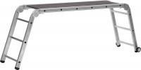 Алюминиевые подмости СИБИН &quot;ПРП-36&quot; 3x6x3 ступени, складные, съемная площадка с колёсами 38845