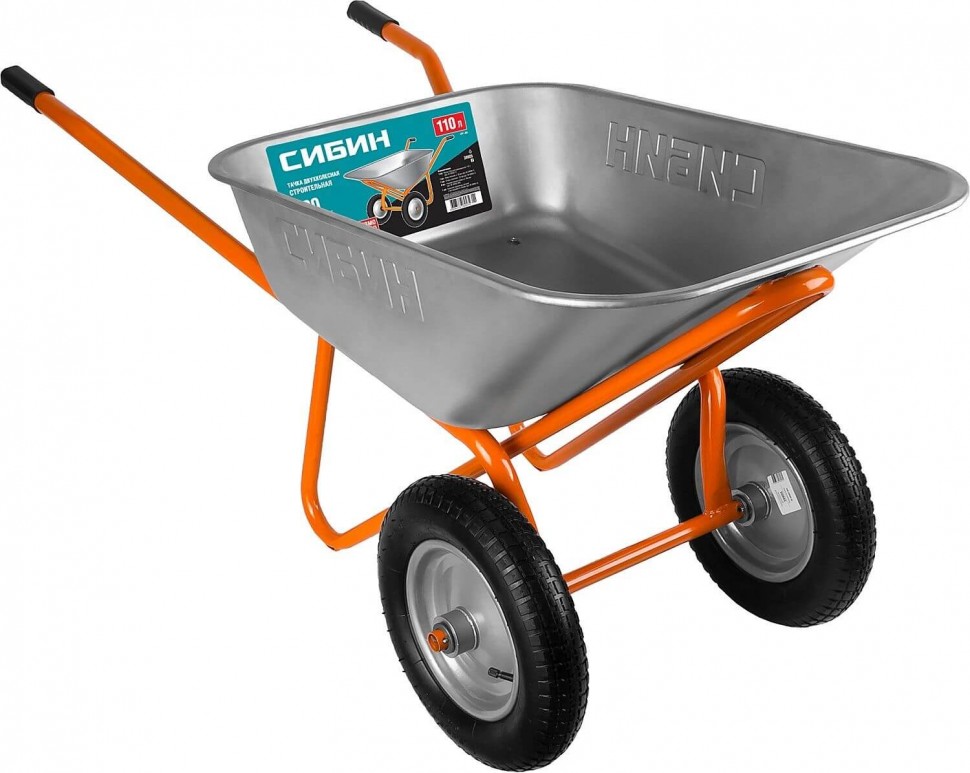 Строительная тачка СИБИН "СТ-22" двухколесная, 110л, 200кг 39905